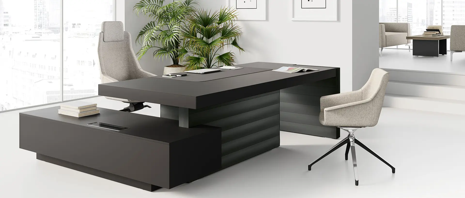Plus qu'un simple objet, votre mobilier de bureau est une réponse concrète à vos enjeux d'aménagement et d'ergonomie. Reflet de votre identité, il devient un levier de fidélisation pour vos talents. Nous vous souhaitons une excellente découverte.